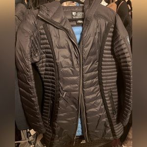 Kuhl spyfire black parka - goose down long puffer jacket - SUPER warm and comfy